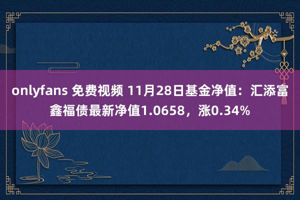 onlyfans 免费视频 11月28日基金净值：汇添富鑫福债最新净值1.0658，涨0.34%