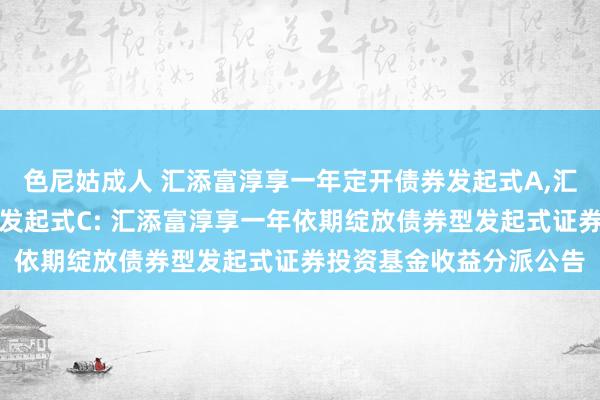 色尼姑成人 汇添富淳享一年定开债券发起式A,汇添富淳享一年定开债券发起式C: 汇添富淳享一年依期绽放债券型发起式证券投资基金收益分派公告