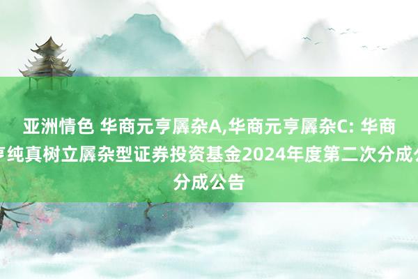 亚洲情色 华商元亨羼杂A,华商元亨羼杂C: 华商元亨纯真树立羼杂型证券投资基金2024年度第二次分成公告