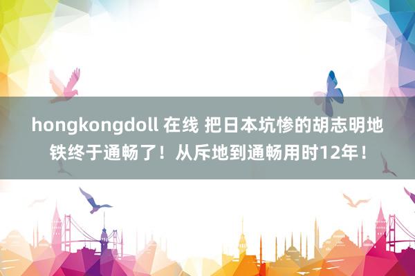 hongkongdoll 在线 把日本坑惨的胡志明地铁终于通畅了！从斥地到通畅用时12年！