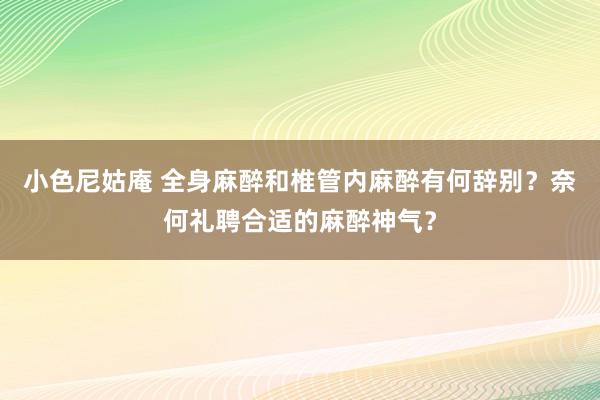 小色尼姑庵 全身麻醉和椎管内麻醉有何辞别？奈何礼聘合适的麻醉神气？
