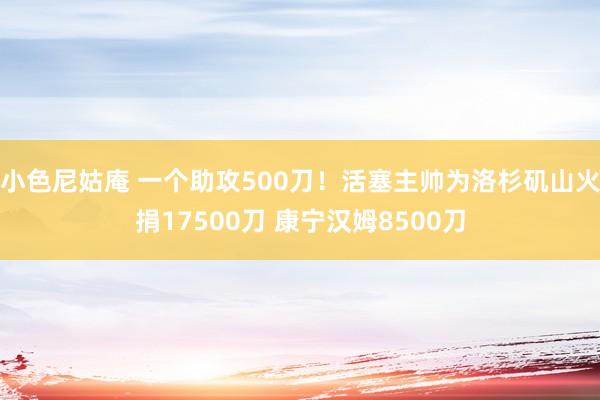 小色尼姑庵 一个助攻500刀！活塞主帅为洛杉矶山火捐17500刀 康宁汉姆8500刀