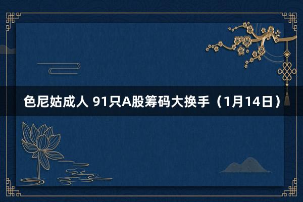 色尼姑成人 91只A股筹码大换手（1月14日）