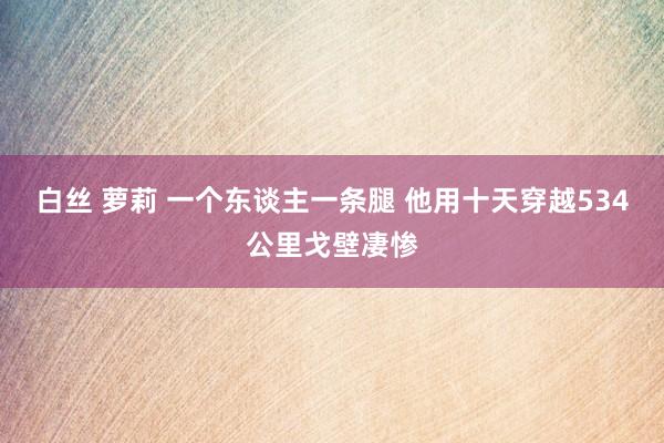 白丝 萝莉 一个东谈主一条腿 他用十天穿越534公里戈壁凄惨