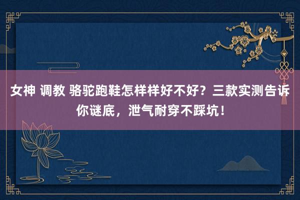 女神 调教 骆驼跑鞋怎样样好不好？三款实测告诉你谜底，泄气耐穿不踩坑！