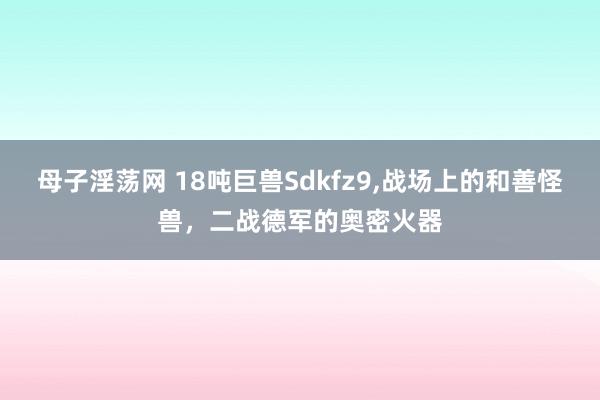母子淫荡网 18吨巨兽Sdkfz9，战场上的和善怪兽，二战德军的奥密火器
